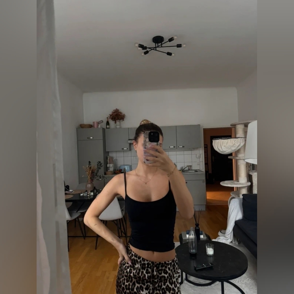 Stradivarius Black Strappy Top, Size M